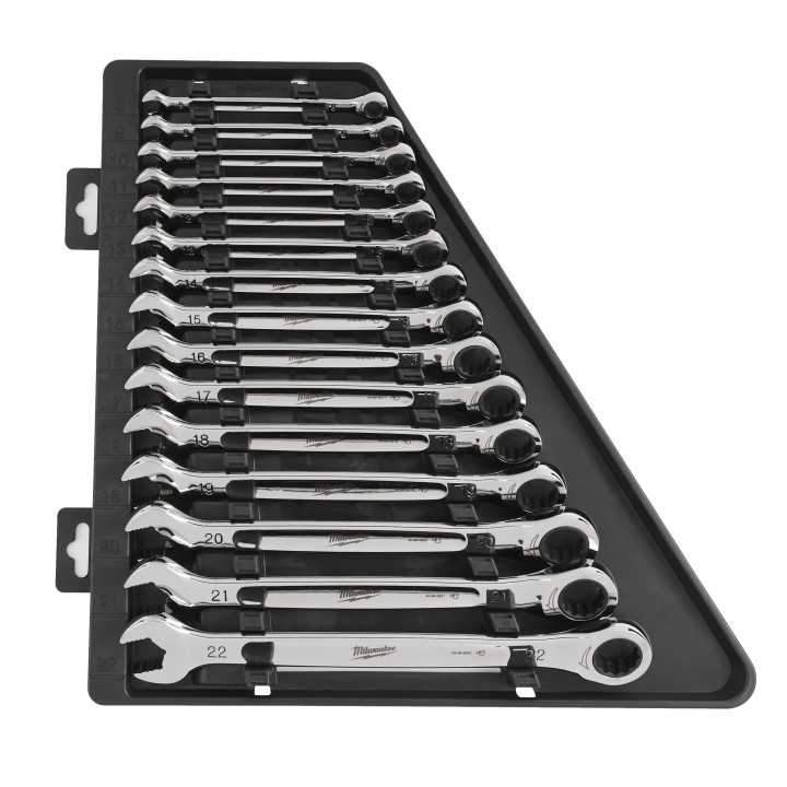 SET DE 15 CLÉS À CLIQUET MÉTRIQUES – 15 PCS (TAILLES 10, 11, 12, 13, 14, 15, 17