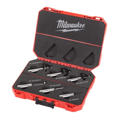 KIT DE 6 MÈCHES POUR DÉFONCEUSE 12 MM