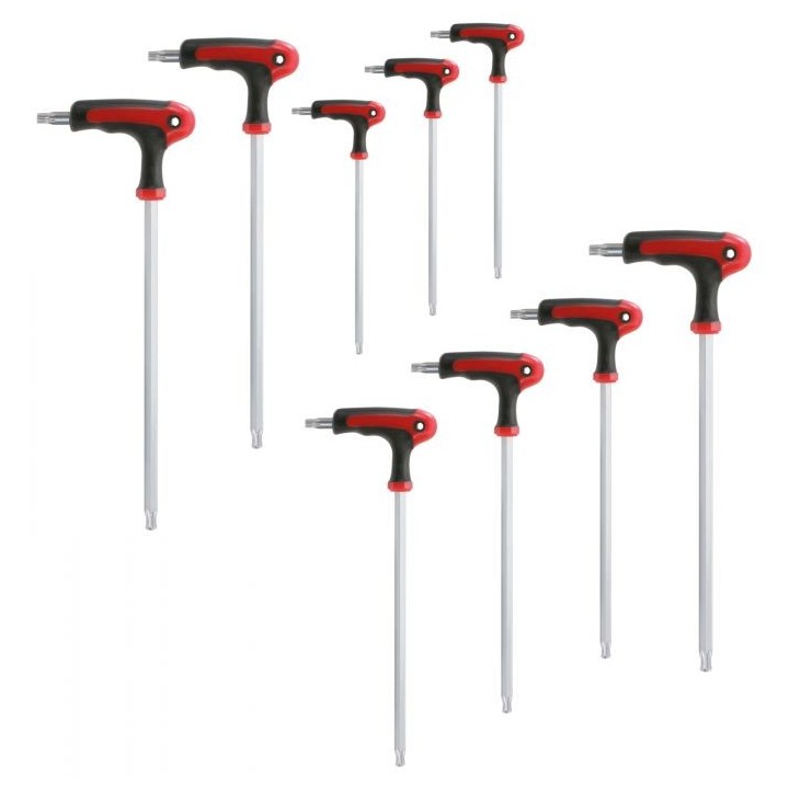 JEU DE 9 CLÉS MÂLES TORX TÊTE SPHÉRIQUE À POIGNÉE EN T