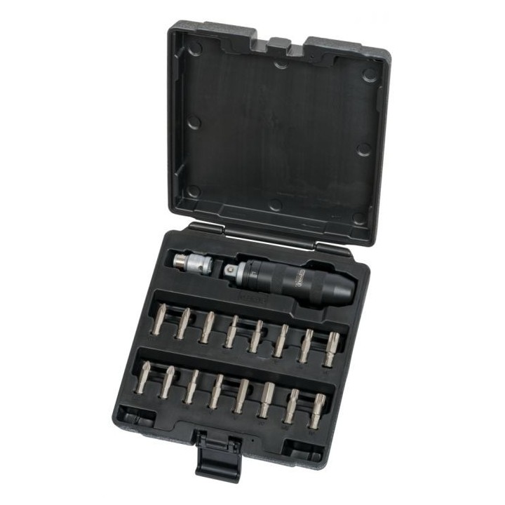 Coffret de tournevis à frapper avec embouts, 18 pièces