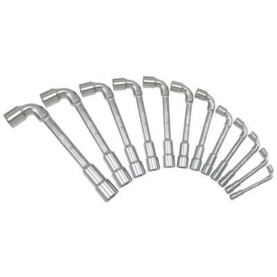 Boîte de 12 clés à pipe débouchées métriques - 6 pans, 7 à 24 mm
