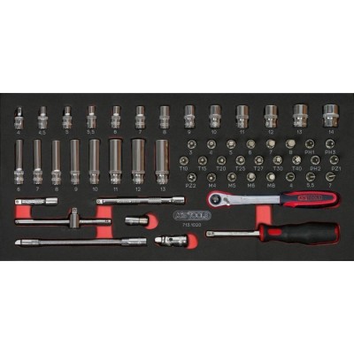 Module de douilles et accessoires ULTIMATE 1/4'', 54 pièces