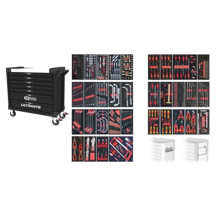 Servante XL 7 tiroirs équipée de 562 outils