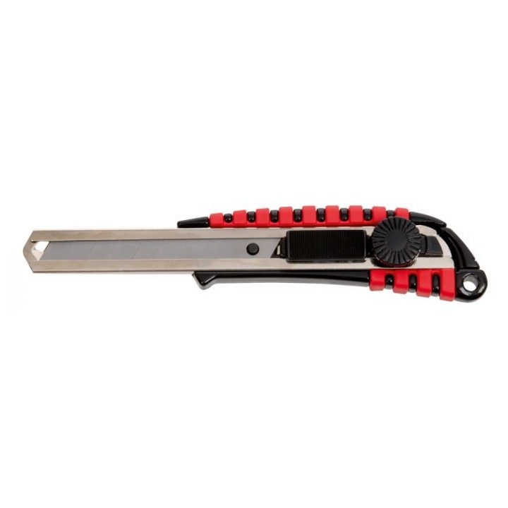 Cutter manche bi-matière à retour de lame automatique, 18 mm- L.190mm