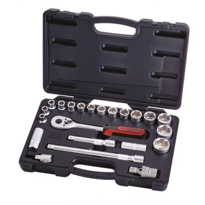 Coffret de douilles 1/2 - 10 à 32 mm - CHROMEmat - 22 pcs