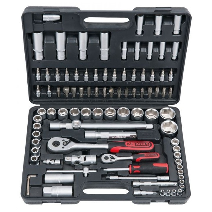 Coffret de douilles F6 1/4'' - 1/2'' - CHROMEmat - 94 pcs