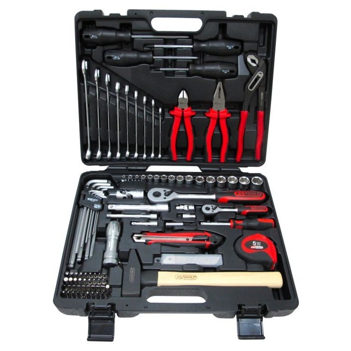 Coffret de douilles 1/4'' - 1/2''- Clés de 8 à 19 mm- - CHROMEmat - 103 pcs