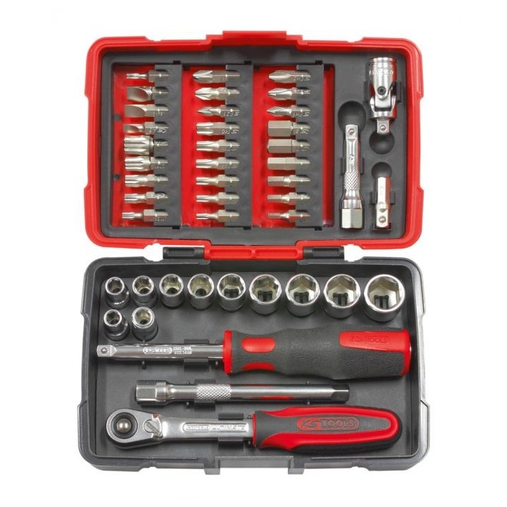 Coffret de douilles et accessoires ULTIMATE 1/4'', 44 pièces