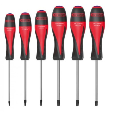 Jeu de 6 tournevis ULTIMATE TORX® percé, TB10 à TB40