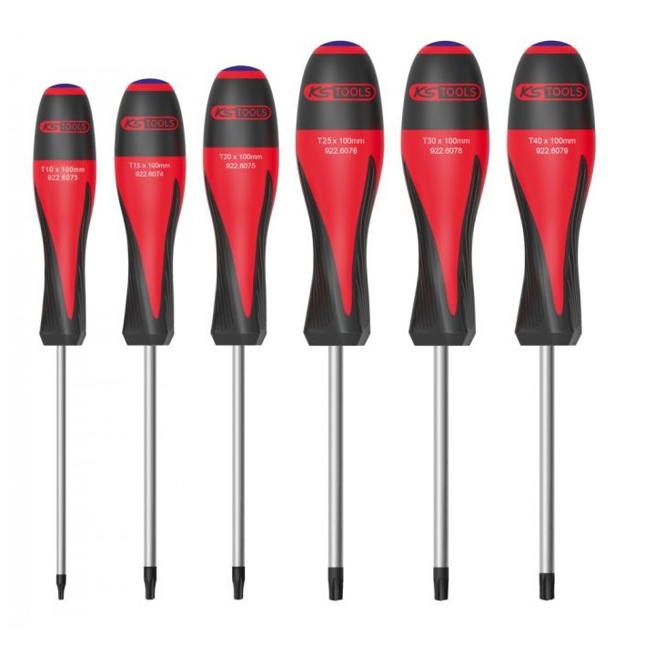 Jeu de 6 tournevis ULTIMATE TORX® percé, TB10 à TB40