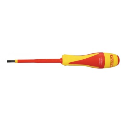 TOURNEVIS FENTE BI-MATIÈRE ISOLÉ 1000V, 4,0X100 MM