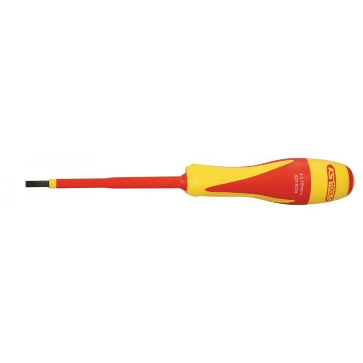 TOURNEVIS FENTE BI-MATIÈRE ISOLÉ 1000V, 4,0X100 MM