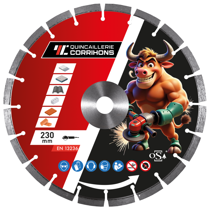 DISQUE DIAMANT D.230/22.23 BETON-UNIVERSEL MATERIAUX
