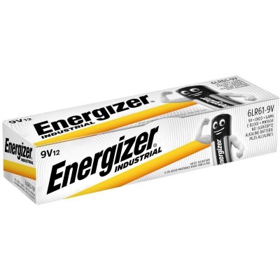 ENERGIZER 12 PILES 6LR61 9V INDUSTRIAL