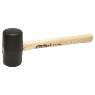 MAILLET CAOUTCHOUC 500G - TÊTE Ø58MM - AVEC MANCHE FRÊNE GALBÉ