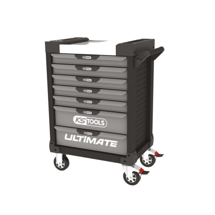 Servante ULTIMATE noire et grise, 7 tiroirs