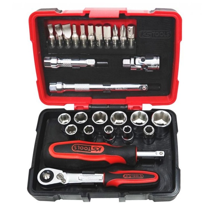Coffret de douilles et accessoires ULTIMATE® 1/4'', 27 pièces