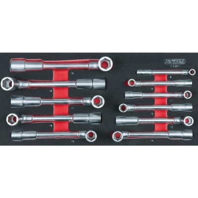 Module de clés à pipe débouchées - 6 pans, 11 pièces