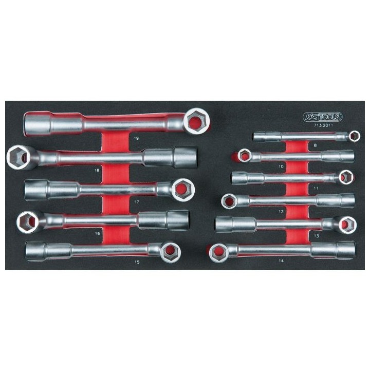 Module de clés à pipe débouchées - 6 pans, 11 pièces