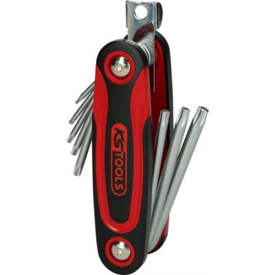 Jeu de 8 clés mâles TORX® percé sur monture
