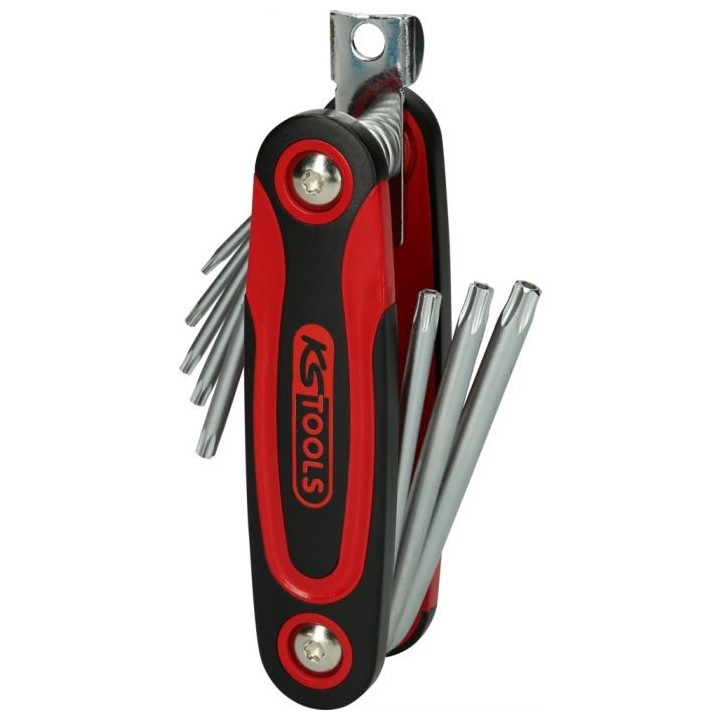 Jeu de 8 clés mâles TORX® percé sur monture