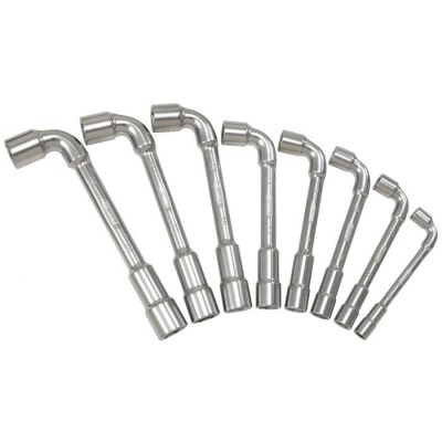 Boîte de 8 clés à pipe débouchées métriques - 6 pans, 8 à 24 mm