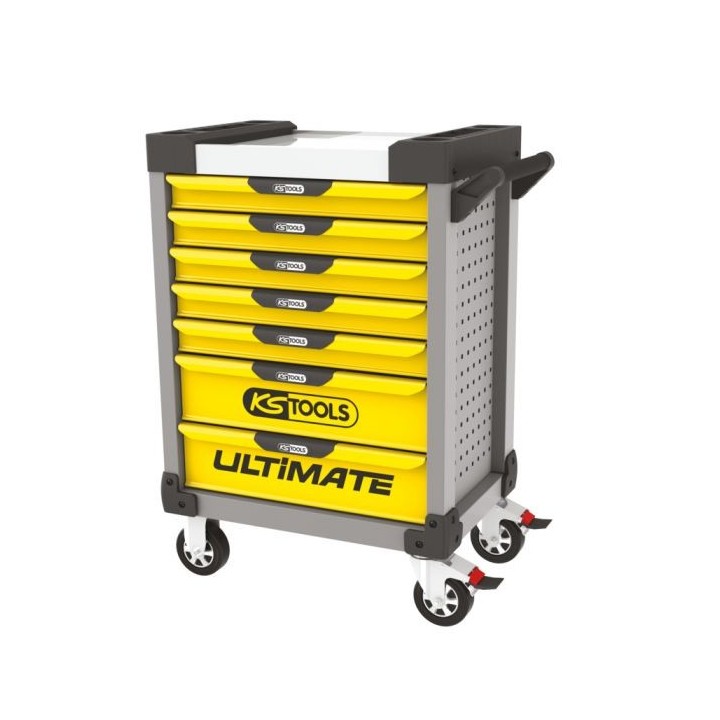 Servante ULTIMATE grise et jaune, 7 tiroirs