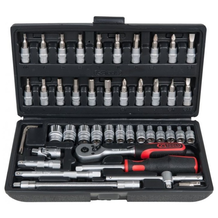 Coffret de douilles F6 1/4'' - CHROMEmat - 46 pcs