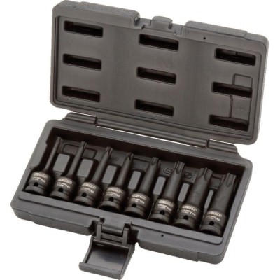 Jeu de 8 douilles tournevis à chocs longues TORX® 1/2'', T30 à T80