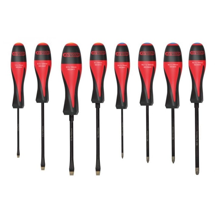 Jeu de 8 tournevis ULTIMATEgrip, Fente - PZ
