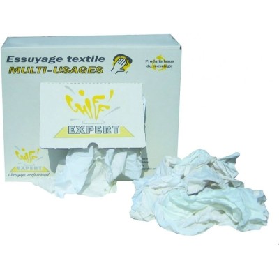 CHIFFONS ESSUYAGE COTON MI FIN A EPAIS CART 10 KG