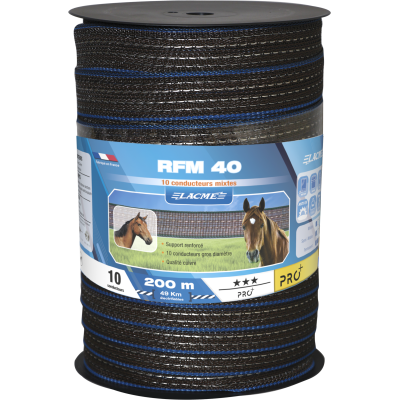 Ruban Renforcé RFM 40 mm, 10 Conducteurs, Bobine 200 m - marron