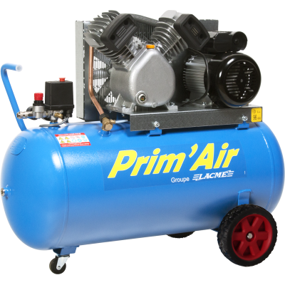 Compresseur mobile PRIMAIR VM 21/100 - 21 m³/h monophasé - 100 litres - 10 bar