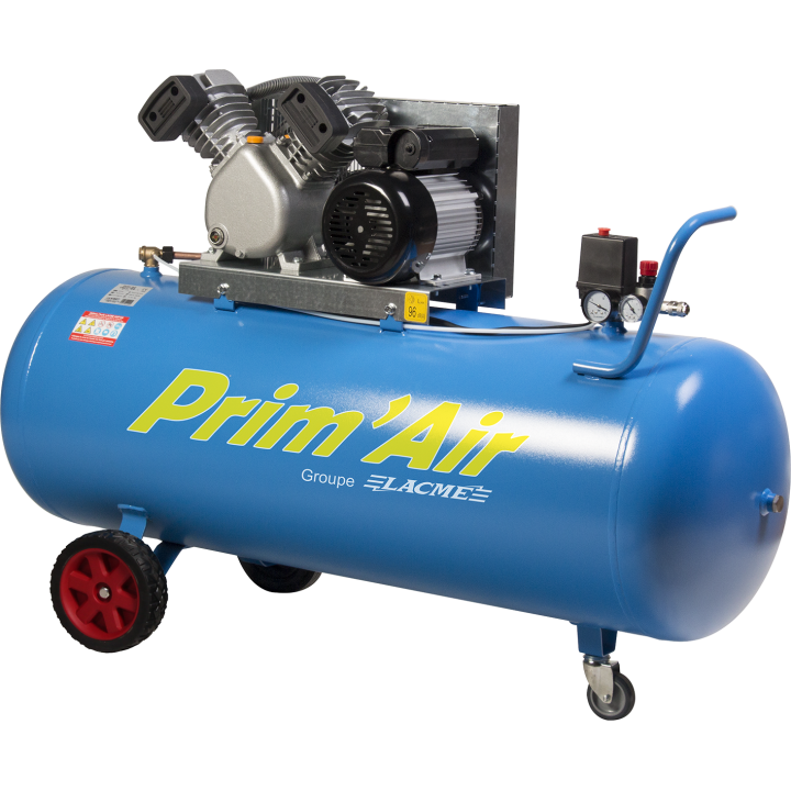 Compresseur mobile PRIMAIR VM 21/200 - 21 m³/h monophasé - 200 litres - 10 bar