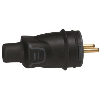 FICHE M 2P+T CAOUTCH NOIR VIS
