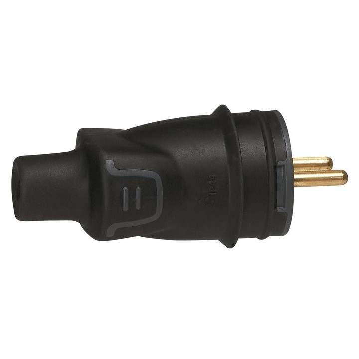 FICHE M 2P+T CAOUTCH NOIR VIS