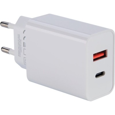 CHARGEUR USB-C+USB-A QC+PD 20W