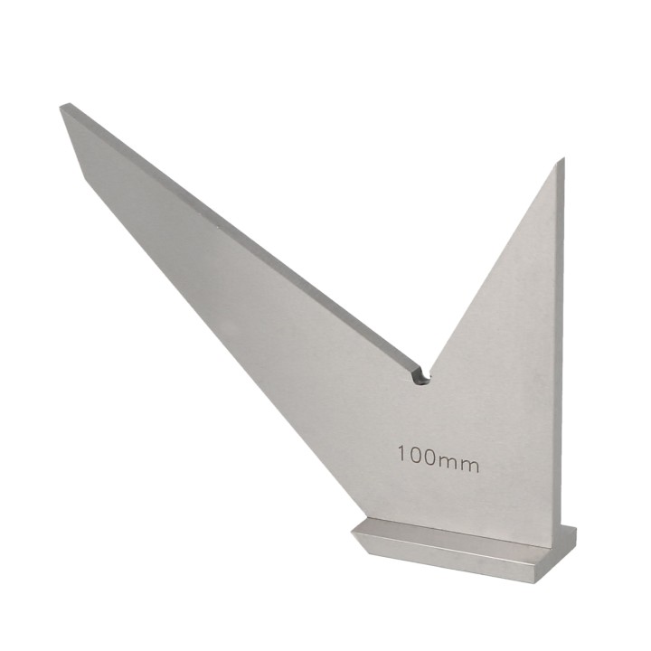 Equerre de mécanicien à double onglet lg100mm - préc. 1/25 DIN 875 II