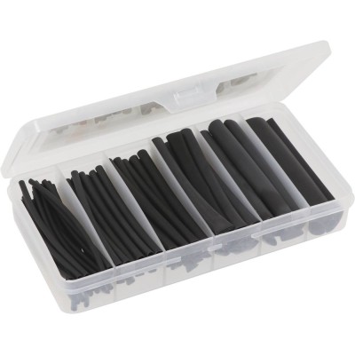 ASSORTIMENT DE 87 GAINES THERMORETRACTABLES NOIRES RETREINT 3:1