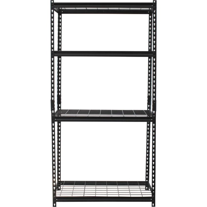 ETAGERE METALLIQUE 4 TABLETTES 91X45X167CM (200 KGS PAR ETAGERE) - NOIRE