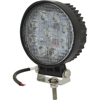 PHARE DE TRAVAIL ROND 9 LED 27W 1800 LUMENS LONGUE PORTEE