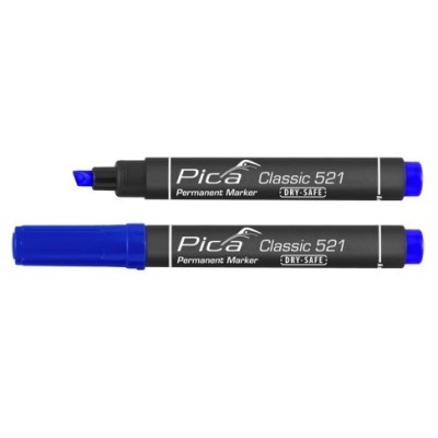 MARQUEUR PERMANENT BISEAUTÉ BLEU