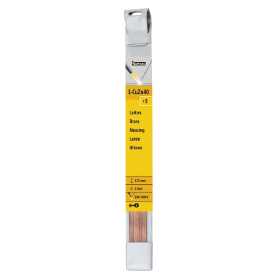 5 Baguettes brasage laiton CuZn40 (0,33 m) Ø 2,0 mm