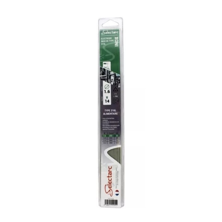 ELECTRODE INOX SELECTARC 1,6X250MM (14PCS)