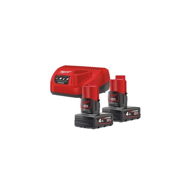 M12 NRG-402 - Pack NRJ 12V, 4Ah Red Lithium, système M12