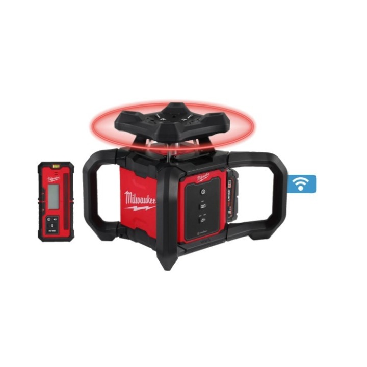 M18 RLOH600-201C - Laser rotatif ONE-KEY rouge, horizontal, 600 m, 18V, 2Ah
