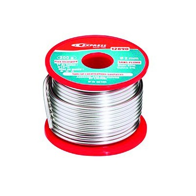 SOUDURE ETAIN POUR ASSEMBLAGE CANALISATION SANITAIRE - 200 G - BOBINE Ø 2 MM