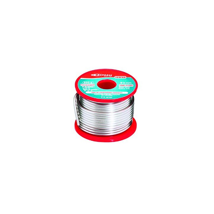 SOUDURE ETAIN POUR ASSEMBLAGE CANALISATION SANITAIRE - 200 G - BOBINE Ø 2 MM