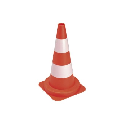 BALISE PVC ORANGE BANDES BLANCHES 50 CM 1,1 KG BT50B
