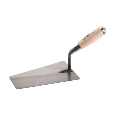 TRUELLE ITALIENNE SUPERIEURE MANCHE BOIS CULOT ACIER CARREE 18 CM